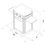 PLANCHA ENOSIGN 65 INOX és Fekete  COMBO Gázgrill