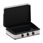 PLANCHA rostlap ENOSIGN 80 INOX / Fekete  3 égős gázgrill