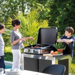 PLANCHA rostlap ENOSIGN 80 INOX / Fekete  3 égős gázgrill