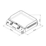 Plancha rostlap Fusion 60 INOX 2 égős gázgrill 