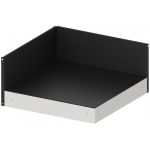 Sarok kültéri konyhaelem fekete munkalappal