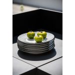 Sarok kültéri konyhaelem fekete munkalappal