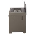 Rozsdamentes acél Inox / Szürke kültéri konyhaelem - Gáztűzhellyel és főzőlappal