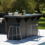 Bárpult kültéri konyhaelem 80 szürke színben 