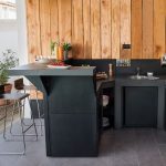 Bárpult kiegészítő kültéri konyhaelem 80 fekete színben 