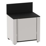 Rozsdamentes acél Plancha kültéri konyhaelem fekete munkalappal