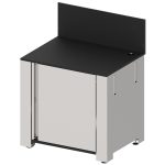 Rozsdamentes acél Plancha kültéri konyhaelem fekete munkalappal