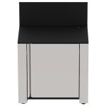 Rozsdamentes acél Plancha kültéri konyhaelem fekete munkalappal