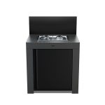 Szürke kültéri konyhaelem - főzőlappal