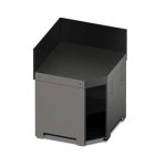 Sarokszekrény kültéri konyhaelem -- szürke színben