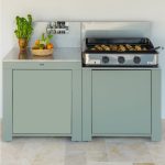 Zsályazöld kültéri konyhaelem