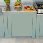 Zsályazöld kültéri konyhaelem