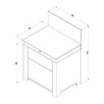 Zsályazöld kültéri konyhaelem két fiókkal