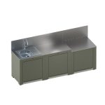 ENO Zsályazöld kültéri kész konyha - 3 konyhaelem