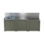 ENO Zsályazöld kültéri kész konyha - 3 konyhaelem