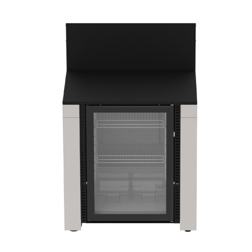 Inox/Fekete színű modul hűtőszekrénnyel