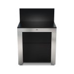 Rozsdamentes acél / fekete kültéri konyhaelem 2 fiókkal