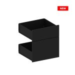 Rozsdamentes acél / fekete kültéri konyhaelem 2 fiókkal