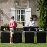 ENO kész kültéri konyha - 4 rozsdamentes acél / fekete acél kültéri konyhaelem