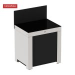 ENO kész kültéri konyha - 4 rozsdamentes acél / fekete acél kültéri konyhaelem