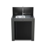 Kültéri konyha  - 5 szürke acél kültéri konyhaelemmel